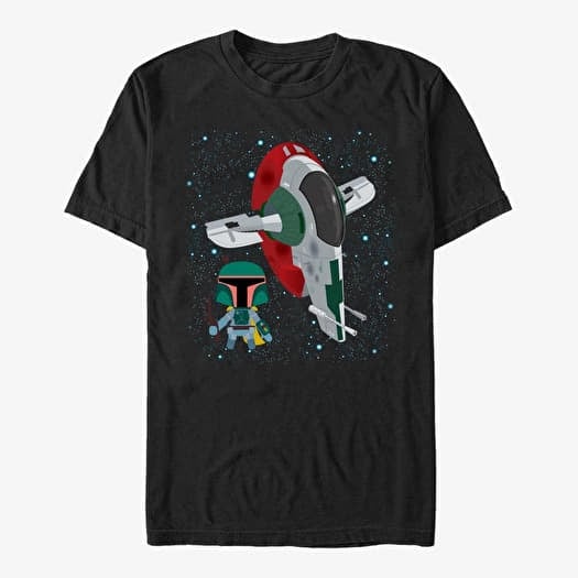 T-shirt Merch Star Wars: Classic - Cute Boba Men's T-Shirt Black