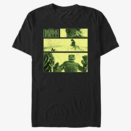 T-shirt Merch Star Wars: Book of Boba Fett - Story Panels Men's T-Shirt Black