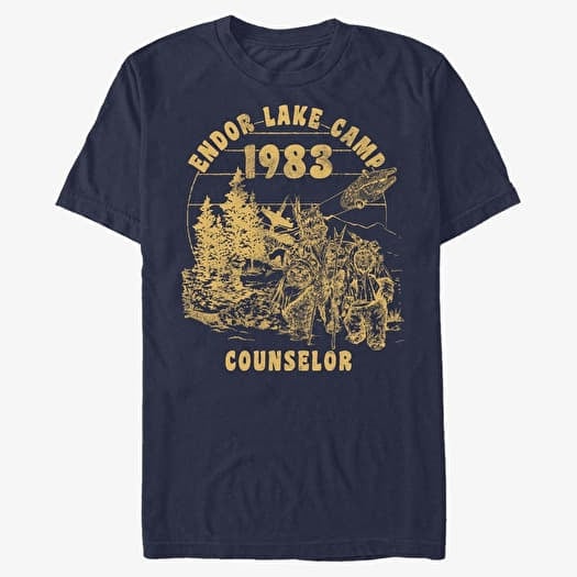 Majica Merch Star Wars: Classic - Ewok Camper Men's T-Shirt Navy Blue