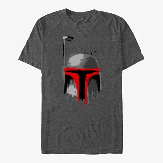 T-shirt Merch Star Wars: Classic - Boba Brush 02 Men's T-Shirt Dark Heather Grey