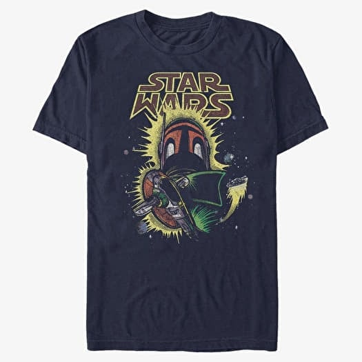 Tričko Merch Star Wars: Classic - Evasion Men's T-Shirt Navy Blue