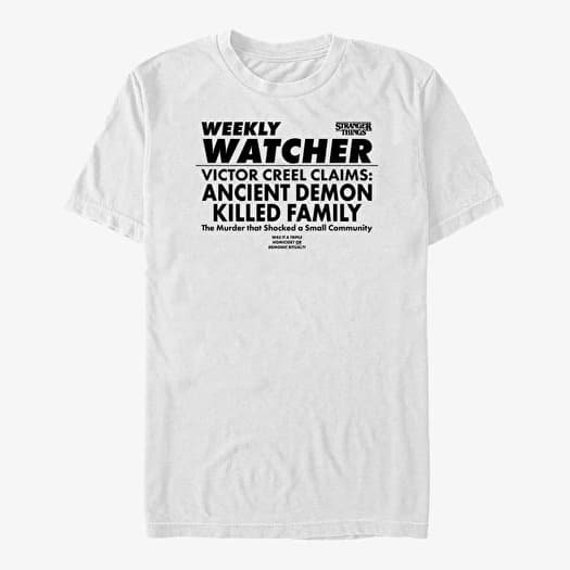 T-shirt Merch Netflix Stranger Things - Weekly Watcher Men's T-Shirt White