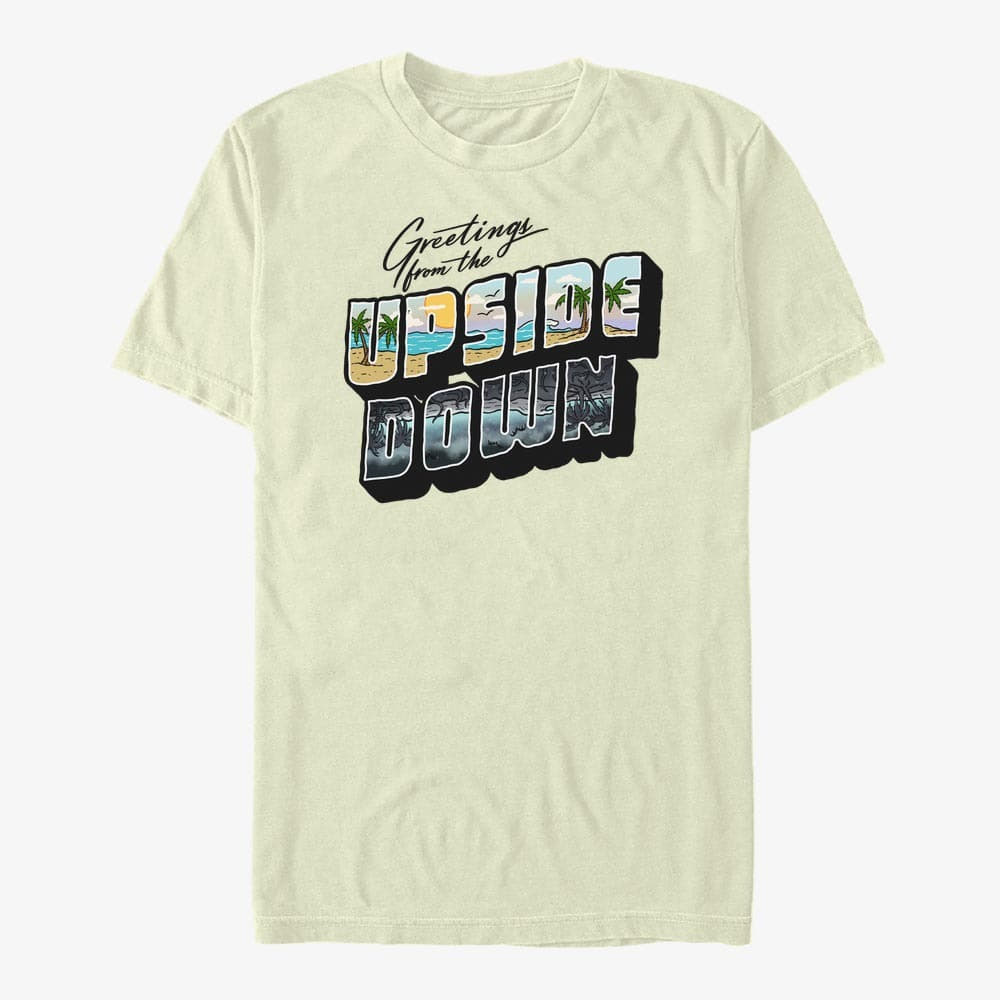 T-shirts Merch Netflix Stranger Things - UpsideDown Postcard Men's T-Shirt Natural