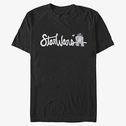 T-shirt Merch Star Wars: Classic - Cursive R2 Men's T-Shirt Black