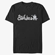 Merch Star Wars: Classic - Cursive R2 Men's T-Shirt Black