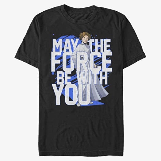 Tričko Merch Star Wars: Classic - Force Stack Leia Men's T-Shirt Black