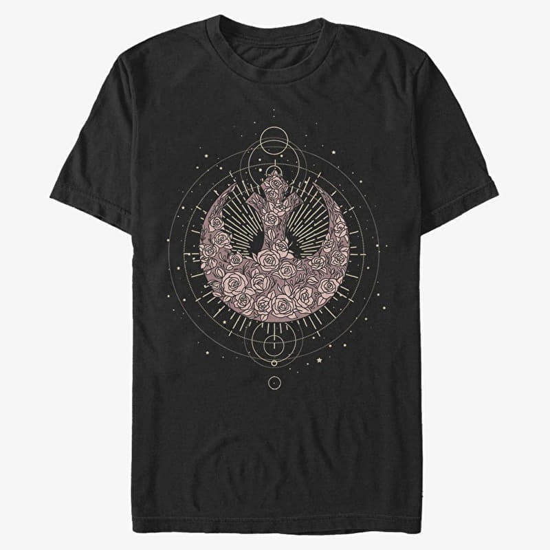 Merch Star Wars: Classic - Celestial Rose Rebel Men's T-Shirt Black
