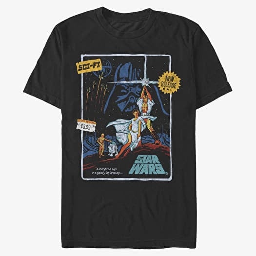 T-shirt Merch Star Wars - VINT VHS Men's T-Shirt Black