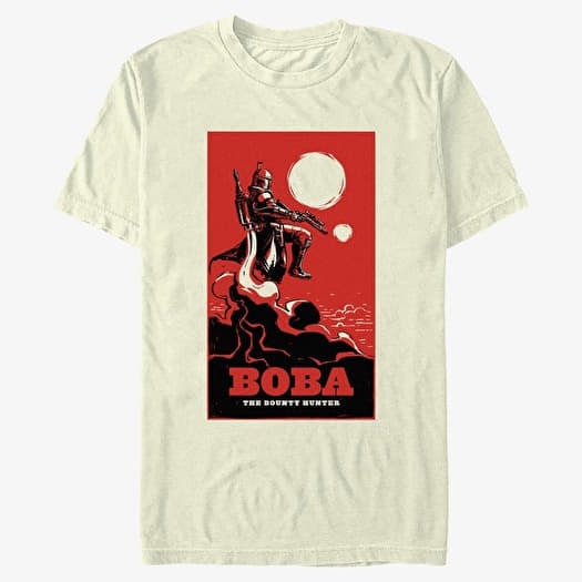 T-shirt Merch Star Wars Book of Boba Fett - Bounty Hunter Poster Men's T-Shirt Natural