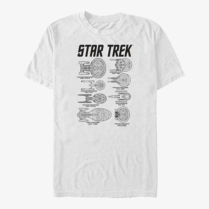 Majica Merch Paramount Star Trek - Ships of Trek Men's T-Shirt White