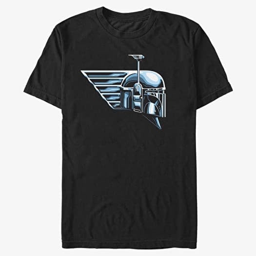 T-shirt Merch Star Wars Book of Boba Fett - Chrome Boba Helmet Men's T-Shirt Black