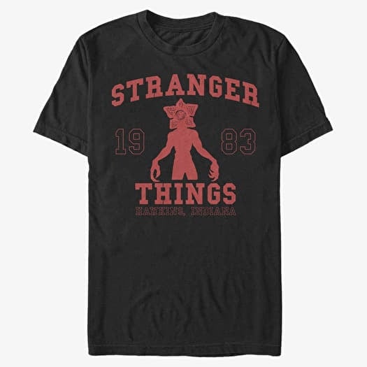 T-shirt Merch Netflix Stranger Things - ST COLLEGIATE Men's T-Shirt Black