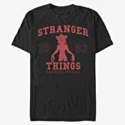 Merch Netflix Stranger Things - ST COLLEGIATE Men's T-Shirt Black