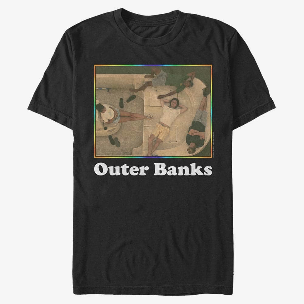 T-shirts Merch Netflix Outer Banks - CLASSIC GROUP SHOT Men's T-Shirt Black