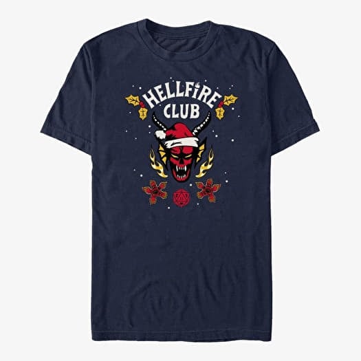 T-shirt Merch Netflix Stranger Things - A Hellfire Holiday Men's T-Shirt Navy Blue