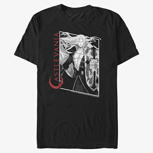 Tričko Merch Netflix Castlevania - Alucard Box Up Men's T-Shirt Black