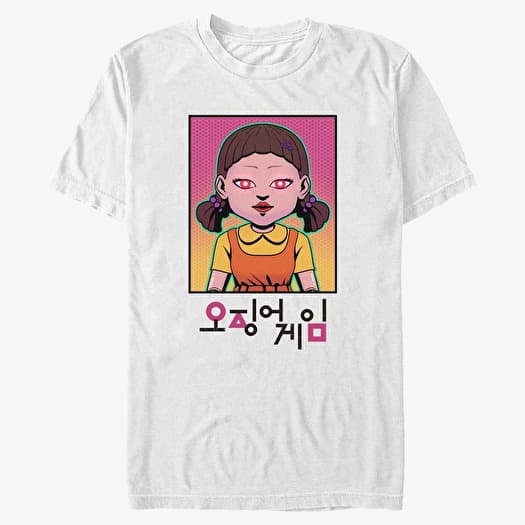 T-shirt Merch Netflix Squid Game - Neon Doll Men's T-Shirt White