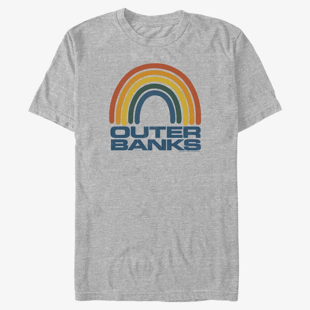 T-Shirts Merch Netflix Outer Banks - OBX Rainbow Men's T-Shirt Heather Grey