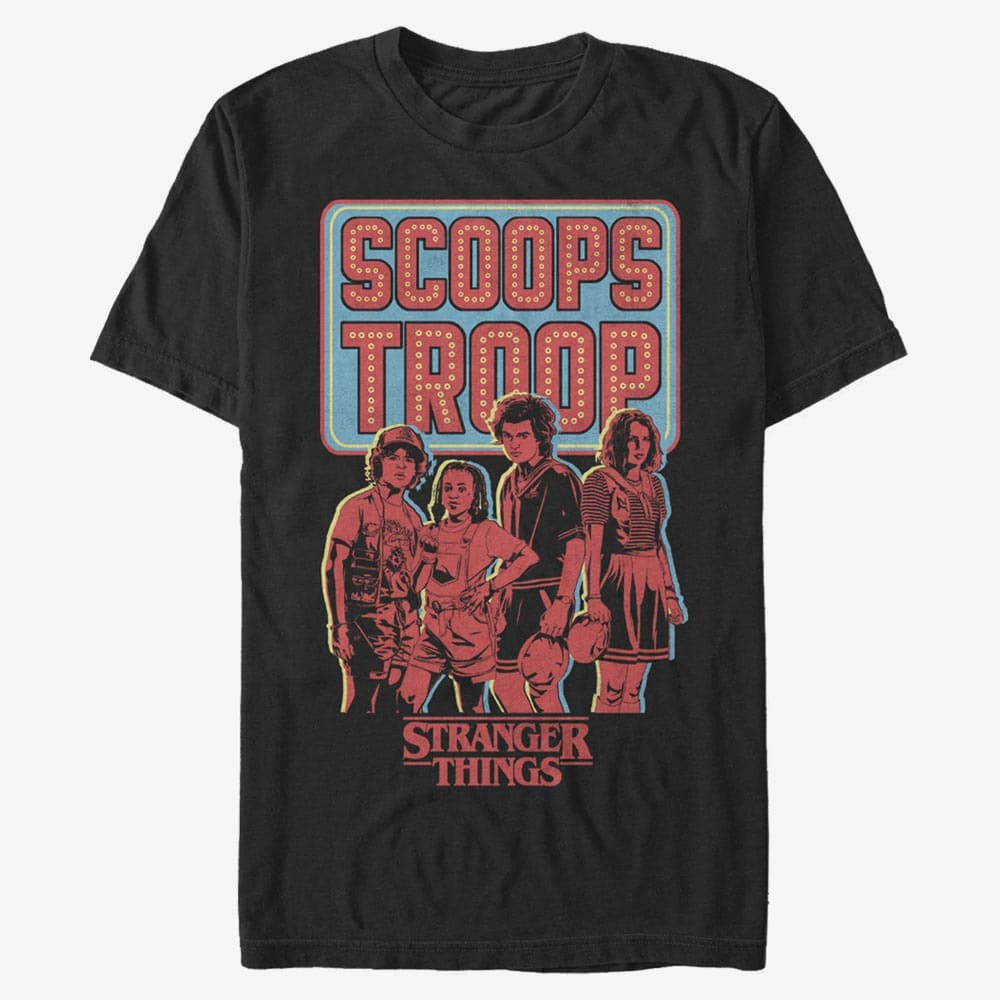 T-shirts Merch Netflix Stranger Things - Scoop Troop Men's T-Shirt Black