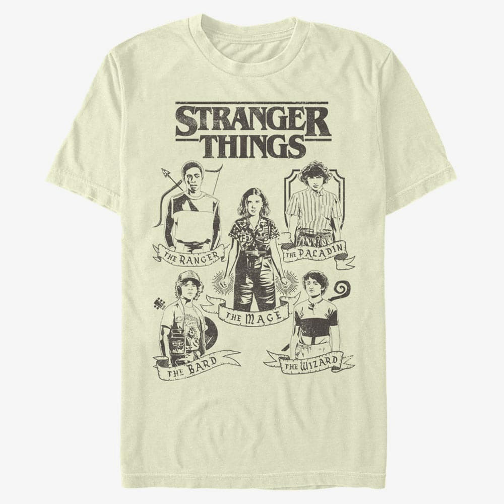Trička Merch Netflix Stranger Things - DnD Classes Men's T-Shirt Natural