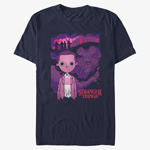 T-shirt Merch Netflix Stranger Things - Lurking Men's T-Shirt Navy Blue