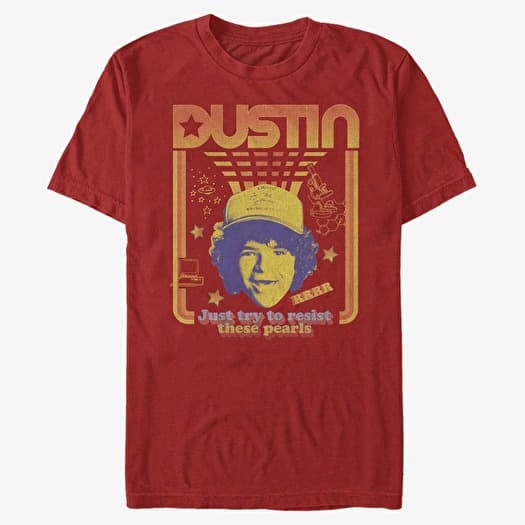 Majica Merch Netflix Stranger Things - Resist The Pearls Men's T-Shirt Red