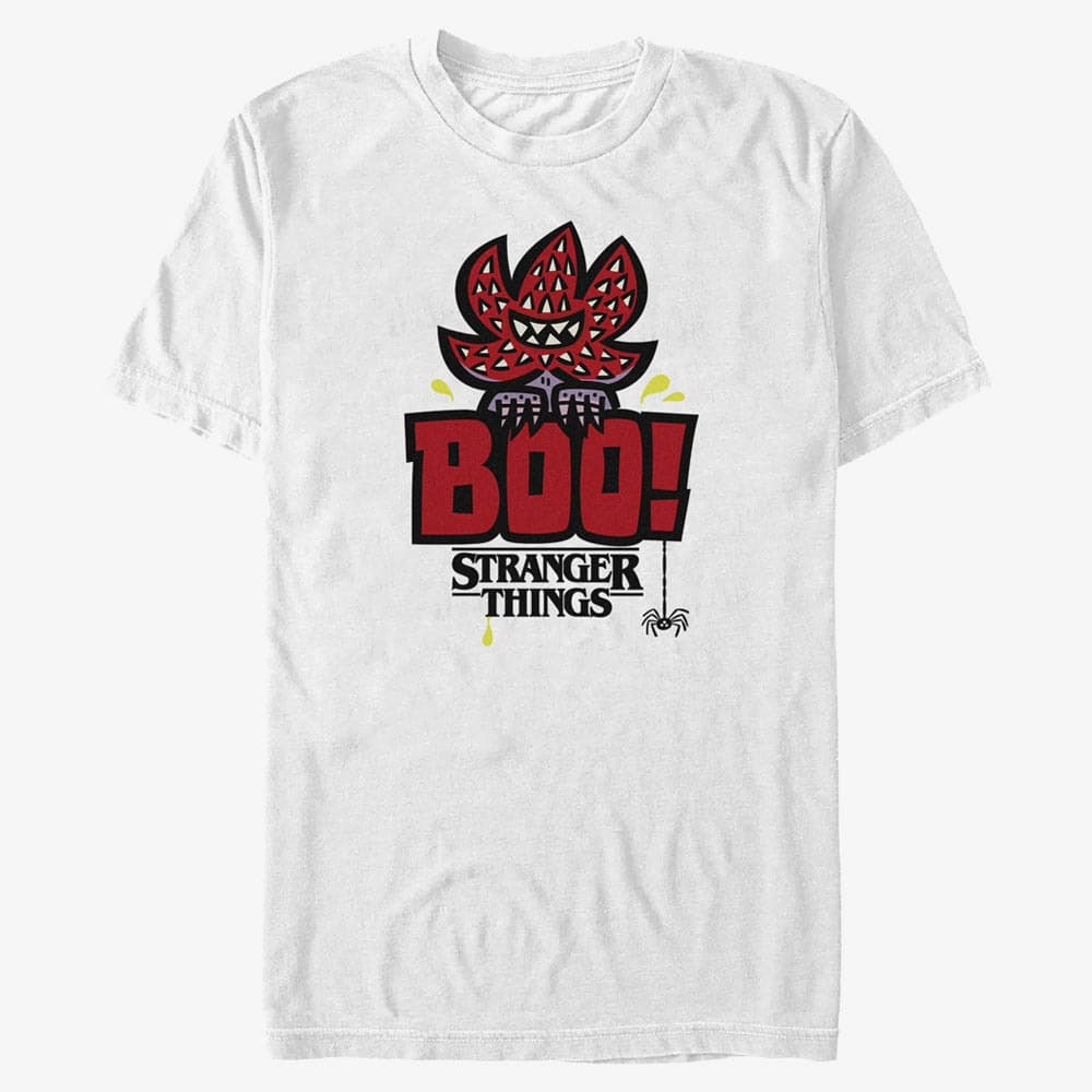 T-Shirts Merch Netflix Stranger Things - Boo Men's T-Shirt White