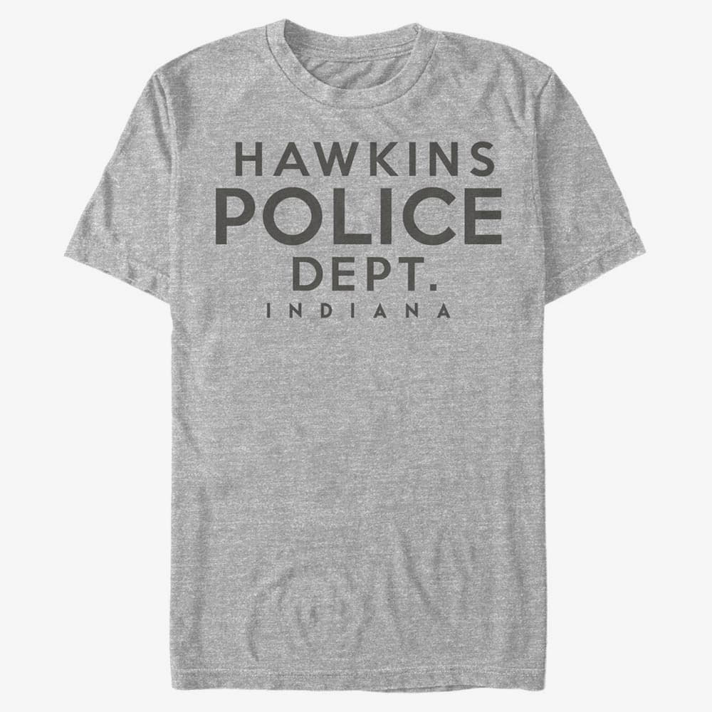 majice kratkih rukava Merch Netflix Stranger Things - Hawkins Police Department Men's T-Shirt Heather Grey