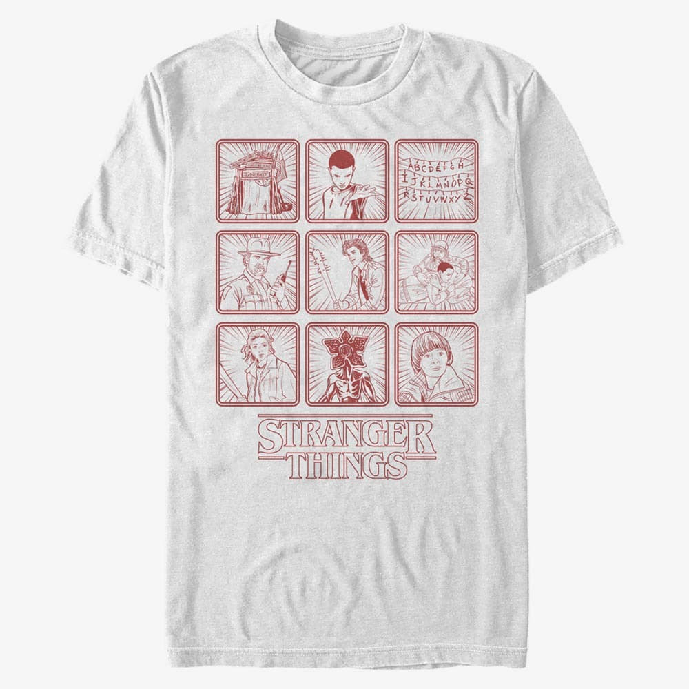 Trička Merch Netflix Stranger Things - Season One Line Men's T-Shirt White