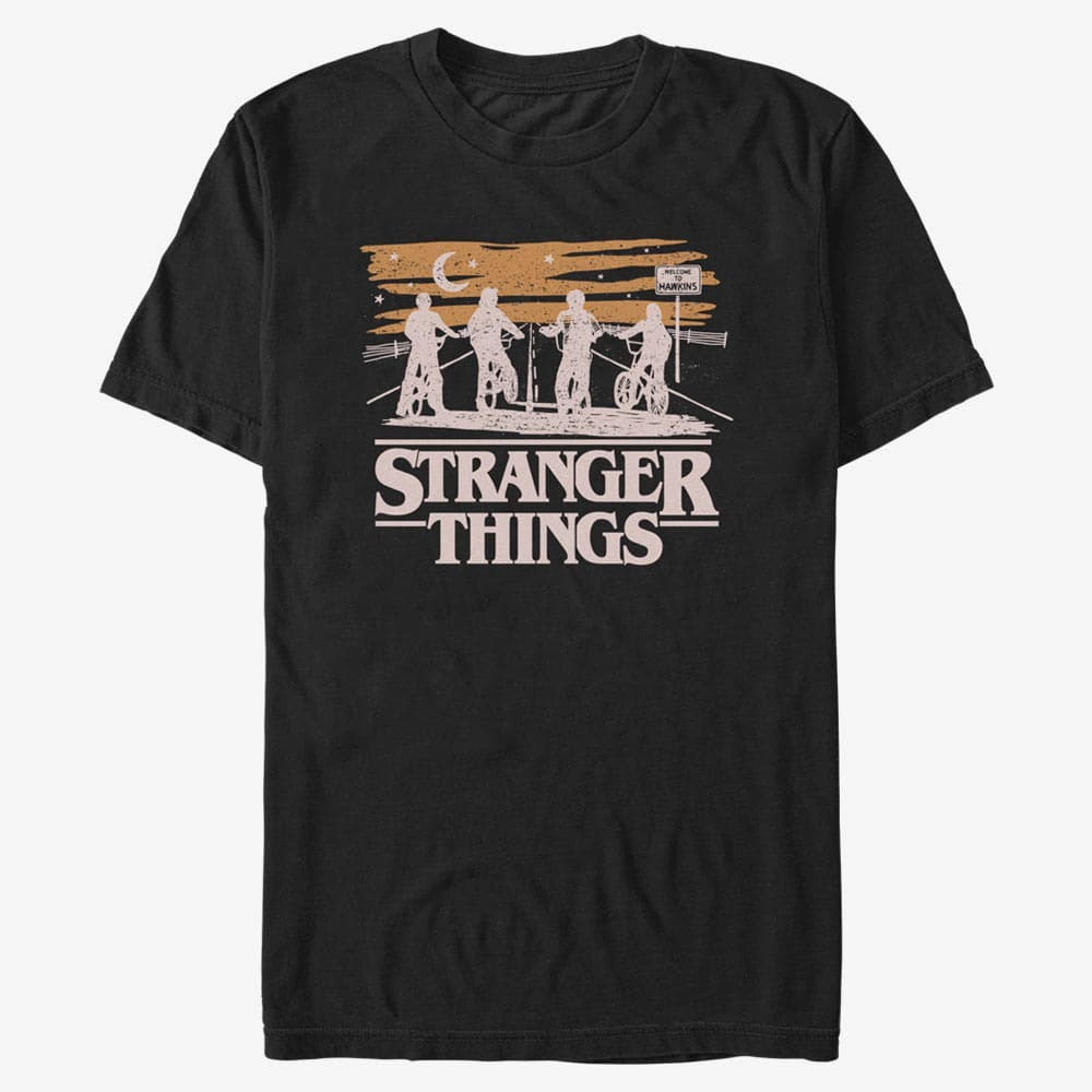 majice kratkih rukava Merch Netflix Stranger Things - Jank Drawing Men's T-Shirt Black