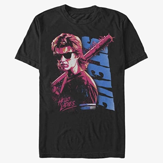 T-shirt Merch Netflix Stranger Things - Splatterpunk Steve Men's T-Shirt Black
