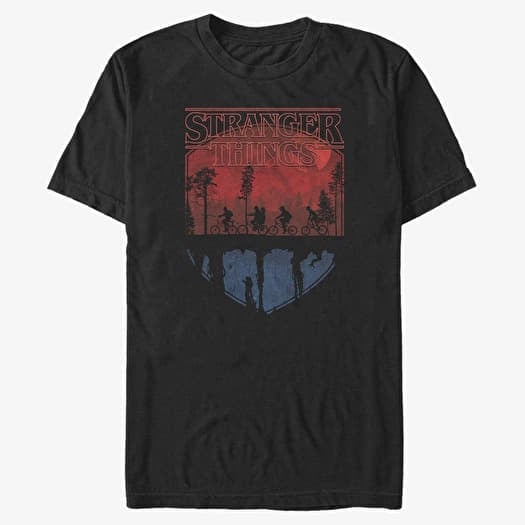 T-shirt Merch Netflix Stranger Things - Flay Trail Men's T-Shirt Black