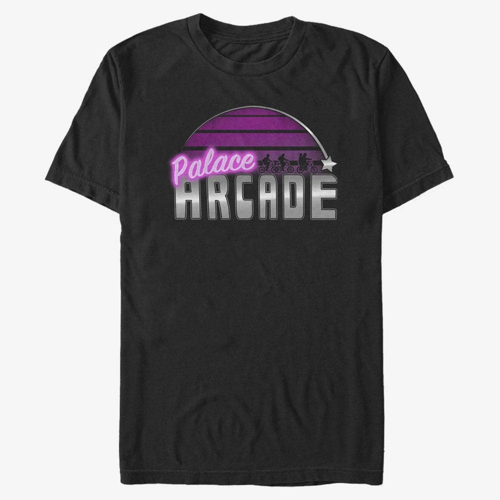 T-Shirts Merch Netflix Stranger Things - Retro Arcade Men's T-Shirt Black