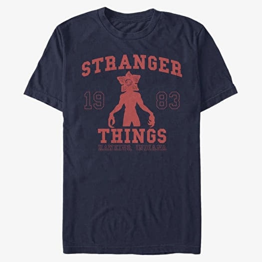 Majica Merch Netflix Stranger Things - ST COLLEGIATE Men's T-Shirt Navy Blue