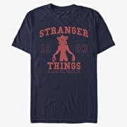 Merch Netflix Stranger Things - ST COLLEGIATE Men's T-Shirt Navy Blue