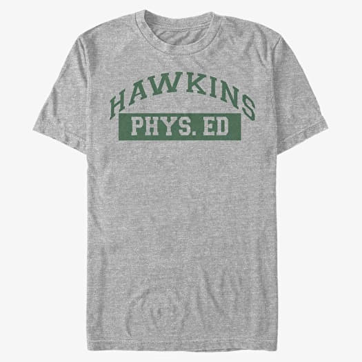 Majica Merch Netflix Stranger Things - Hawkins Phys Ed Men's T-Shirt Heather Grey