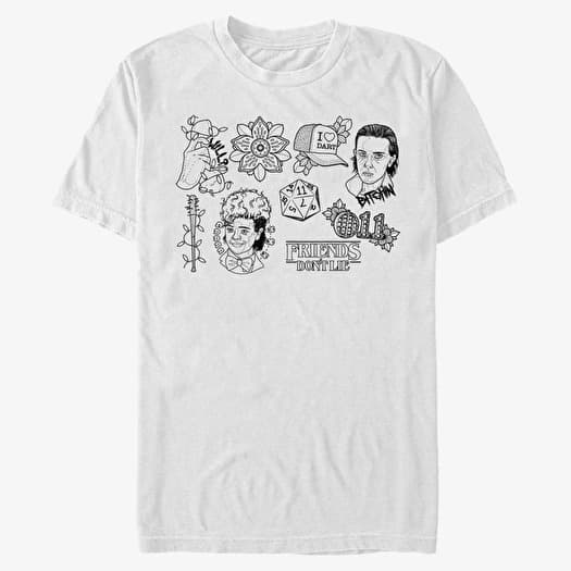 T-shirt Merch Netflix Stranger Things - Friends Do Not Lie Men's T-Shirt White