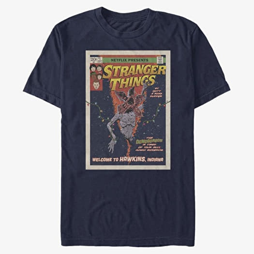 Tričko Merch Netflix Stranger Things - Comic Cover Men's T-Shirt Navy Blue