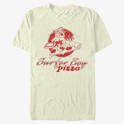 T-shirt Merch Netflix Stranger Things - Surfer Pizza Men's T-Shirt Natural