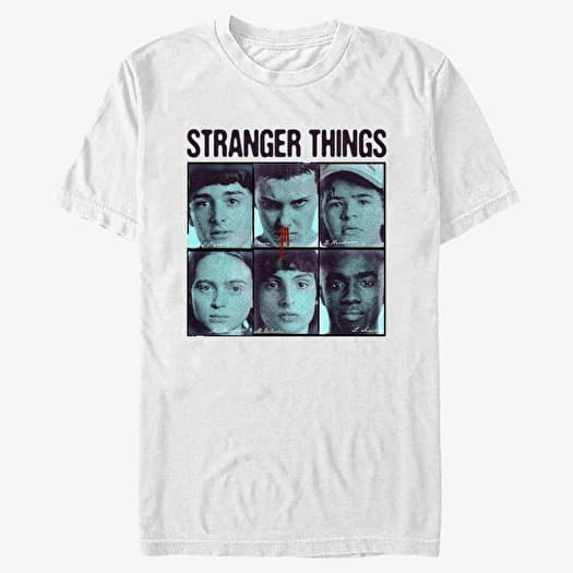 T-shirt Merch Netflix Stranger Things - Halftone Gang Men's T-Shirt White