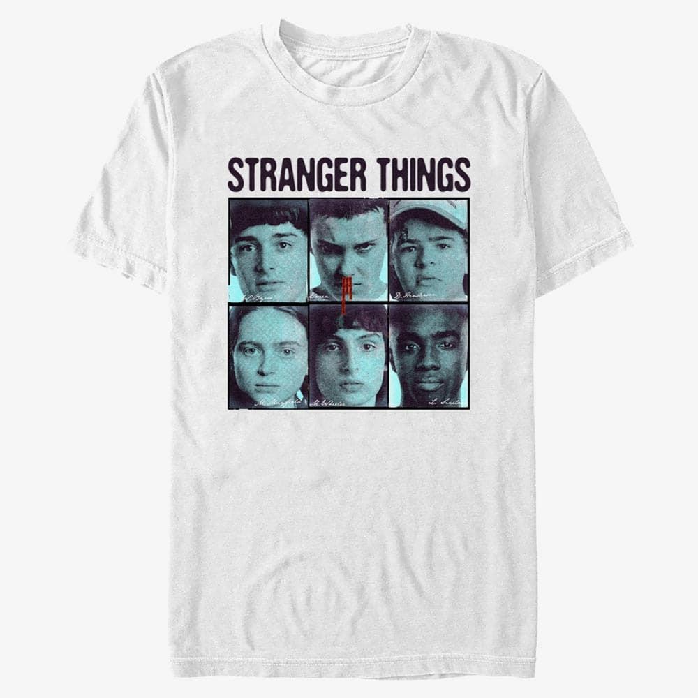 T-Shirts Merch Netflix Stranger Things - Halftone Gang Men's T-Shirt White
