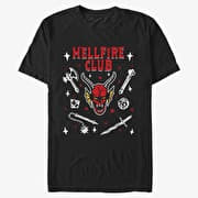 Merch Netflix Stranger Things - Textbook HFC Men's T-Shirt Black