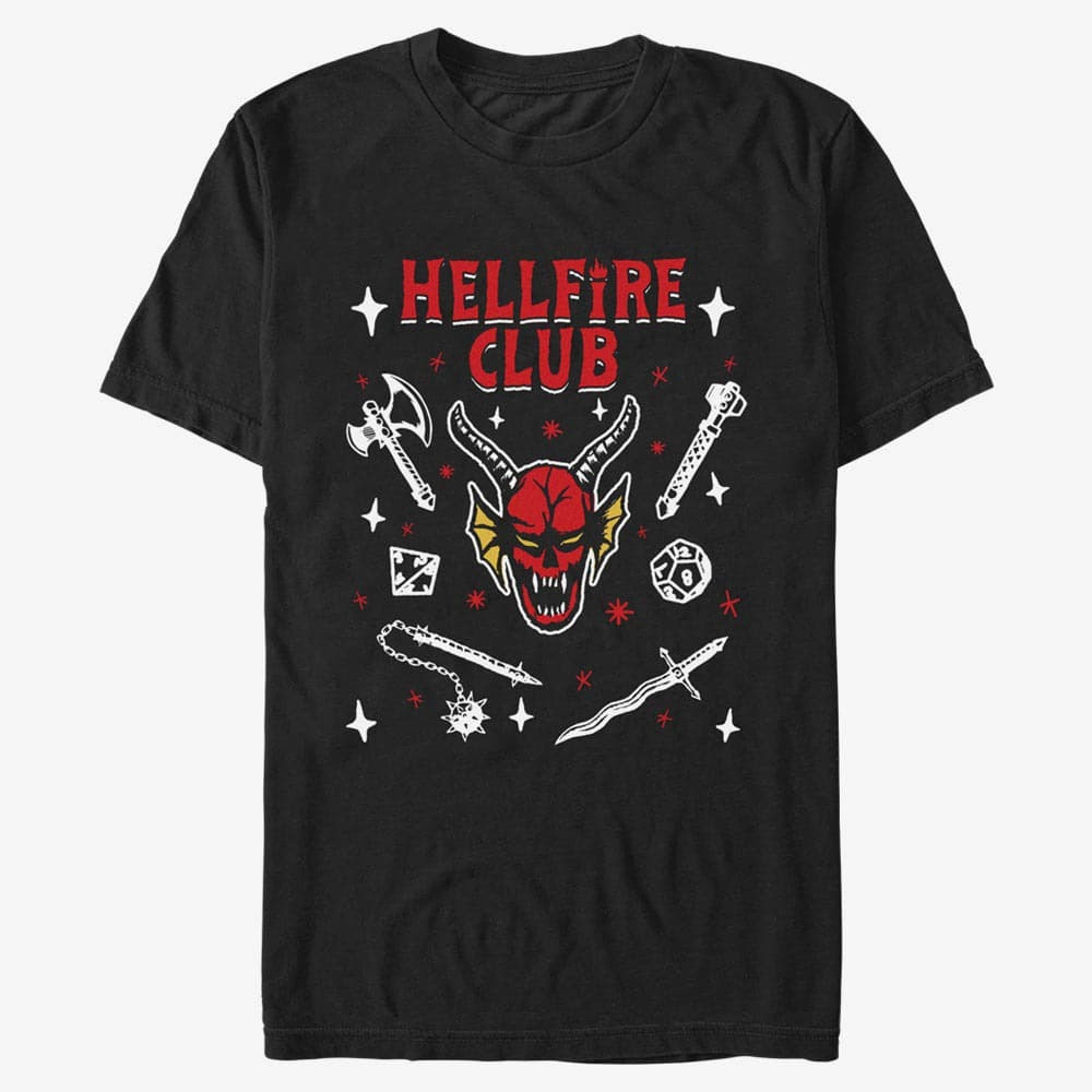 T-shirts Merch Netflix Stranger Things - Textbook HFC Men's T-Shirt Black