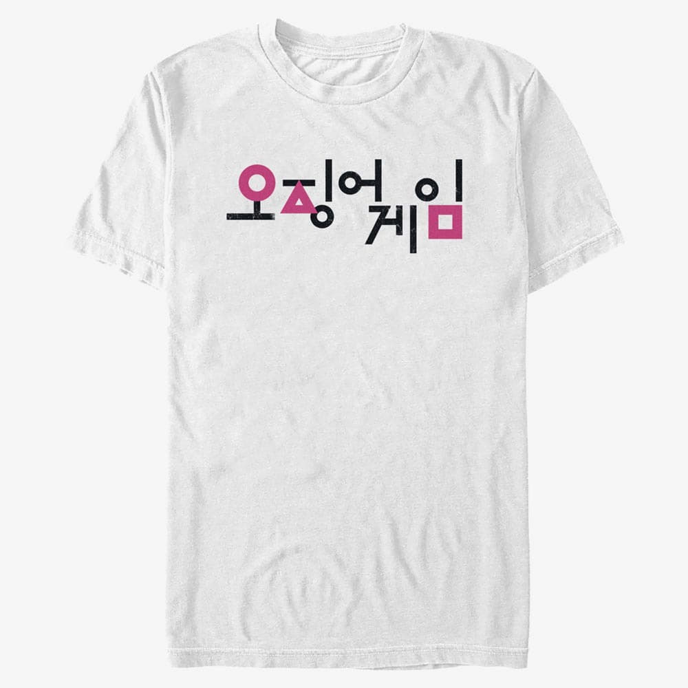 Tričká Merch Netflix Squid Game - Korean Title Men's T-Shirt White
