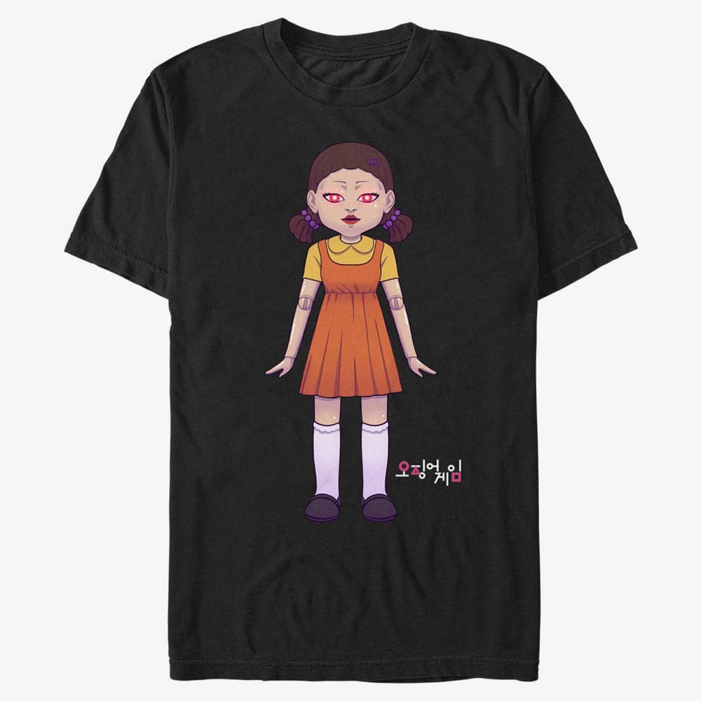 Camisetas Merch Netflix Squid Game - SG Doll Men's T-Shirt Black
