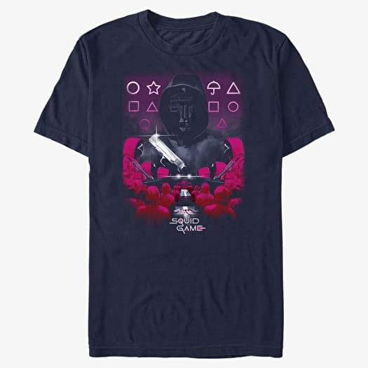 T-shirt Merch Netflix Squid Game - Faceless Fiends Men's T-Shirt Navy Blue