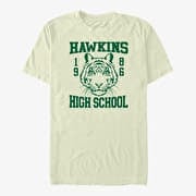 Merch Netflix Stranger Things - Hawkins High School 1986 Men's T-Shirt Natural