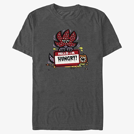 Majica Merch Netflix Stranger Things - Hungry Men's T-Shirt Dark Heather Grey