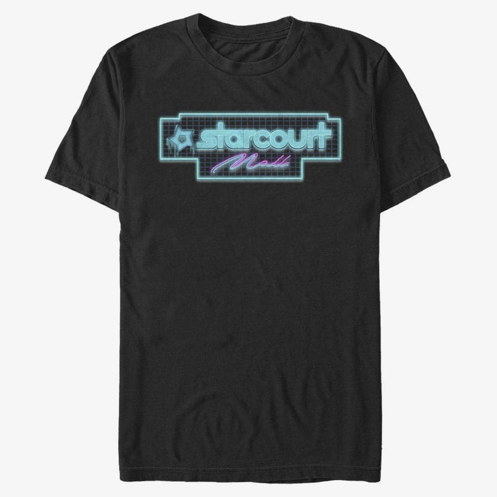 T-Shirts Merch Netflix Stranger Things - Neon Starcourt Men's T-Shirt Black