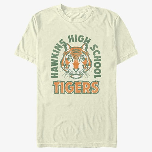 T-shirt Merch Netflix Stranger Things - Hawkins High School Tigers Arch Men's T-Shirt Natural